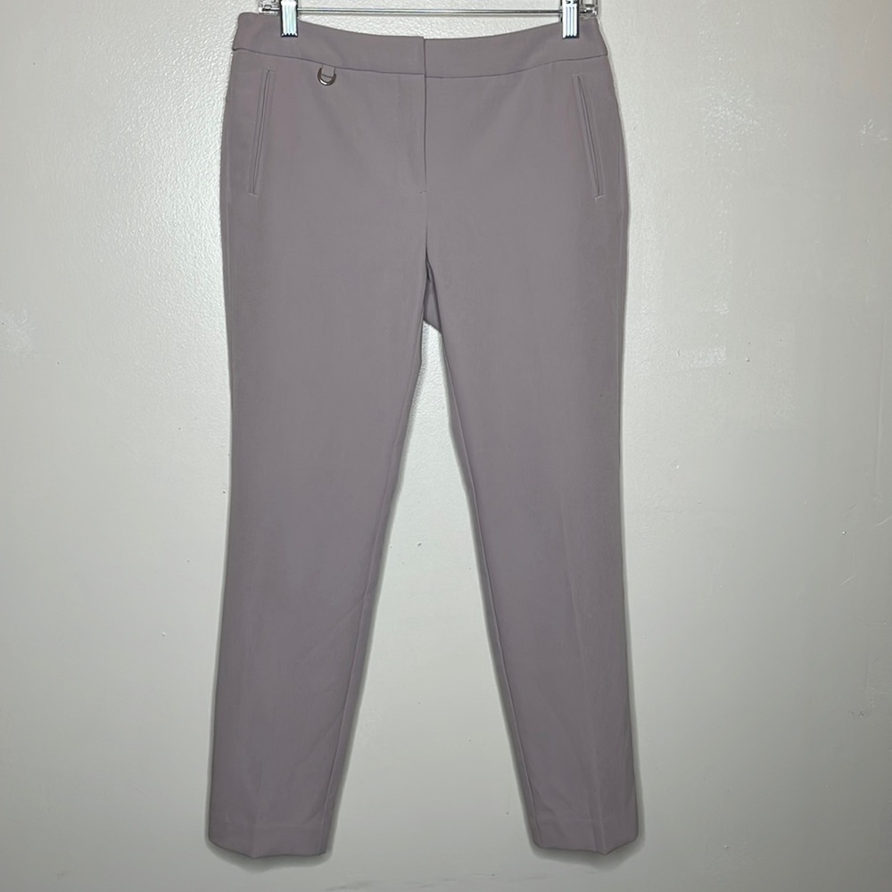 ADRIANNA PAPELL Pants Lilac Tapered Leg Corporate Career Office Wear Size 4